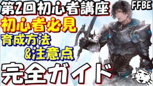 【FFBE】第2回FFBE初心者講座 最新版!!ユニットの育成方法&注意点【Final Fantasy BRAVE EXVIUS】