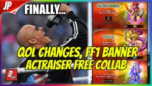 FINALLY...FF1 gets a banner. NV Warrior of Light and FREE COLLAB Unit w/ Actraiser Collab. FFBE News