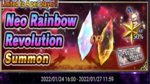 FFBE GL - Neo Rainbow Revolution Summon Banner got All Premium NV from Red Crystal