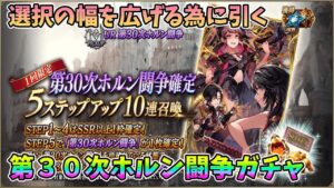 【FFBE幻影戦争】選択の幅を広げる為に引く第30次ホルン闘争ガチャ【WAR OF THE VISIONS】