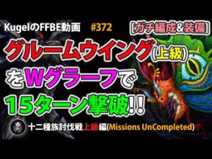 【FFBE】グルームウイング(上級)を15ターン撃破【Final Fantasy BRAVE EXVIUS ♯372】