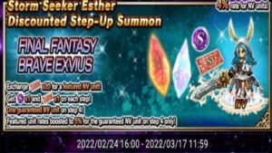 FFBE GL - Spend 60k for NV Esther Step Up Summon Banner