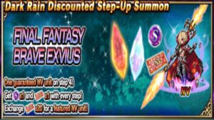 FFBE GL - Dark Rain Step-Up Summon Banner Pulls