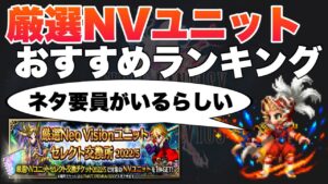 【FFBE】厳選NVユニットセレクト交換おすすめランキング！！