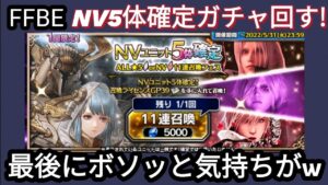 【FFBE】NV5体確定ガチャ!相性悪い!?最後にボソッと気持ちがw