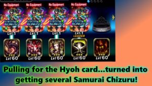 [FFBE] -  Going for Samurai Chizuru - Impromptu Pull Battle with NinKnight18 and TonyOrtiz15