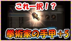 【FFBE幻影戦争】拳術家の手甲 タイプ別性能確認と+5強化雑談していくっ