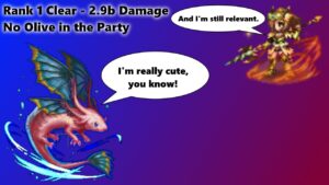 [FFBE]  Clash of Wills - Rank 1 Raxalotl - 2.9b damage, no Beach Blaster Olive in the Party.