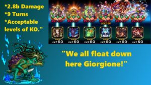 [FFBE]  Clash of Wills - Rank 1 Giorgione- 2.8b damage, no Chizuru, No wylk, no Esther, No Chow :)