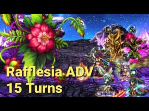 FFBE | Esther & Sylvie vs. Rafflesia ADV | 15 Turns - 2/3 Missions ft. Chizuru!