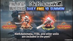 FFBE | Summon NieR:Automata Collab Unit, 2B -Neo Vision- and A2 -Neo Vision-!