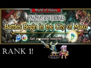FFBE | World of Visions - Rank 1 - Final Stages vs Rufus, Arsenal, and Whisper Bahamut