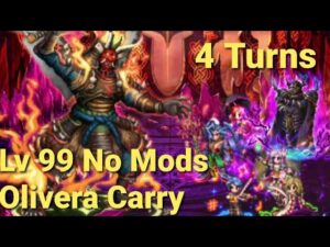FFBE | Clash of Wills vs Nabunoga - Lv 99 No Mods Clear - Olivera Carry!