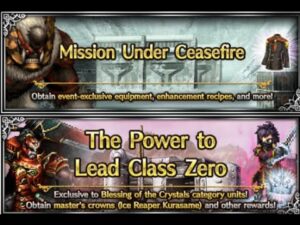 [FFBE]Ceasefire Lv 3 & The Power To Lead Class Zero Lv 4 (Kurasame Silver Crowns)[All Mission]