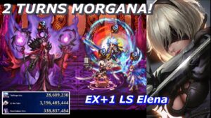 2B DESTROYS MORGANA! EX+1 RADIANCE ELENA! / 2 TURNS 3 UNITS || FFBE