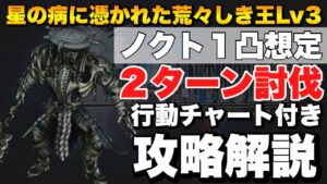 【FFBE】星の病に憑かれた荒々しき王Lv３の２ターンでミッションコンプの攻略解説！行動チャート付き