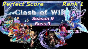 FFBE || Clash of Wills Season 9 Boss 3 / PERFECT SCORE RANK 1 || Anthemoessa