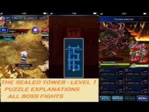FFBE | Sealed Tower - Level 1 Exploration - All Bosses - All Missions
