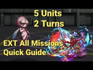FFBE | Ultimate Being EXT - All Missions - 2 Turns - 5 Units