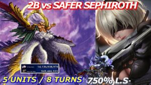 2B SOLO CARRY SAFER SEPHIROTH - ETX / ALL Missions 8 Turns || FFBE