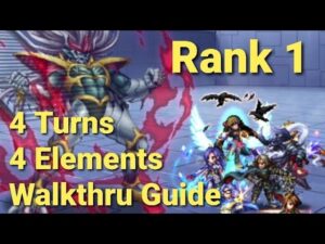FFBE | DQ Vision World vs Hadlar Rank 1 - 4 Turns, 4 Elements