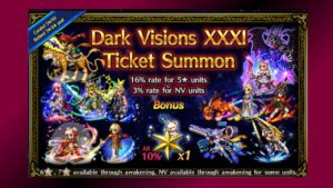 FFBE - Pulling with Dark Visions XXXI Tickets and Dark Visions Discussion.