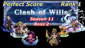 FFBE || Clash of Wills Season 11 Boss 2 / PERFECT SCORE RANK 1 || Helion